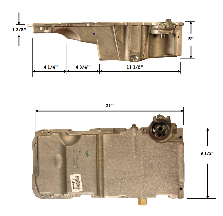 SPSengines Oil Pans Dimensions